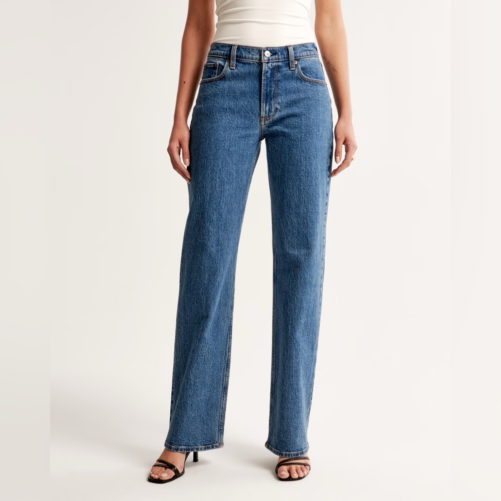 Abercrombie & Fitch Blue Straight Leg Jeans